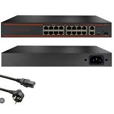 ARS-LAN AR-19201SUGB 16PORT POE 1XSFP 2XGBIT UPLINK 10/100 SWITCH 200W RACKMOUNT