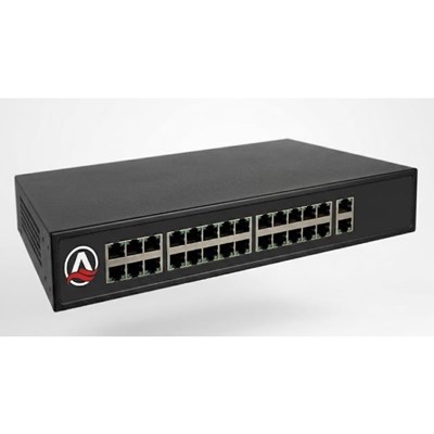 ARS-LAN AR-27300UGB 24PORT POE 2XGBIT UPLINK 10/100 SWITCH 300W RACKMOUNT