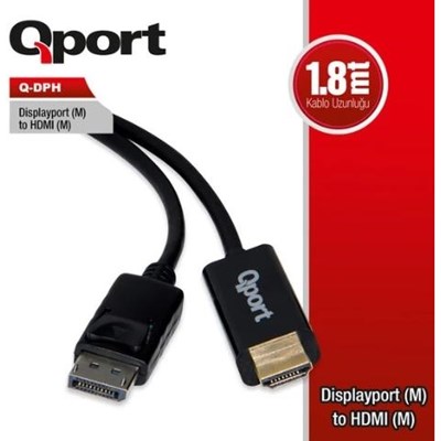QPORT Q-DPM 1.8MT MINI DISPLAY TO HDMI DÖNÜŞTÜRÜCÜ KABLO