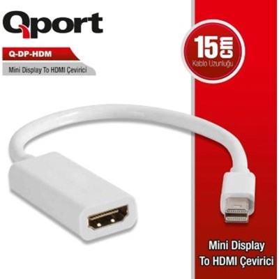 QPORT Q-DP-HDM MINI DISPLAY TO HDMI DÖNÜŞTÜRÜCÜ