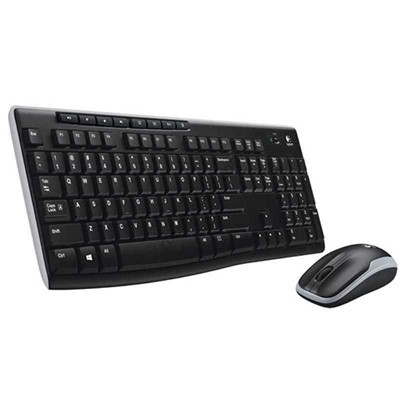 LOGITECH MK270 Q KABLOSUZ SİYAH M.M. KLAVYE MOUSE SET