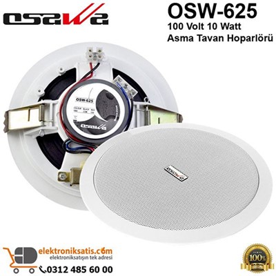 OSAWA OSW-625 13CM 10W TRAFOLU ALÇIPAN HOPARLÖR BEYAZ