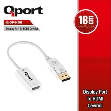 QPORT Q-DP-HDB DISPLAY TO HDMI DÖNÜŞTÜRÜCÜ