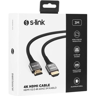 S-LINK SLX-HD4K03 3 MT 4K ULTRA HD HDMI KABLO