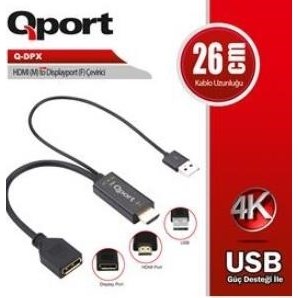 QPORT Q-DPX HDMI TO DISPLAY DÖNÜŞTÜRÜCÜ