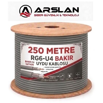 MARTEL RG6-U4 BAKIR 250 LİK MAKARA UYDU KABLOSU