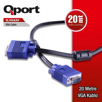 QPORT Q-VGA20 20 MT VGA KABLO