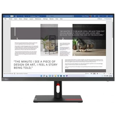LENOVO 27" 63DFKAT4TK WLED 4MS 100Hz VGA HDMI FULL HD SİYAH MONİTÖR
