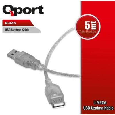 QPORT Q-UZ5 USB 2.0 USB UZATMA KABLOSU 5MT
