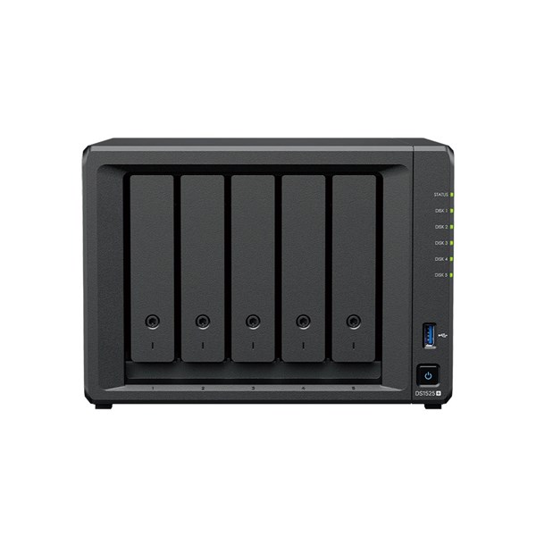 SYNOLOGY DS1525PLUS 8GB 5 YUVALI USB GLAN RAID NAS DEPOLAMA ÜNİTESİ AMD RYZEN İŞLEMCİ
