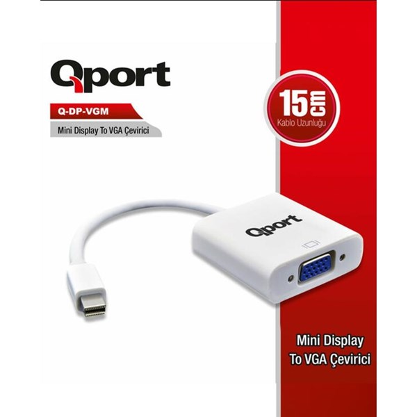 QPORT Q-DP-VGM MINI DISPLAY TO VGA DÖNÜŞTÜRÜCÜ