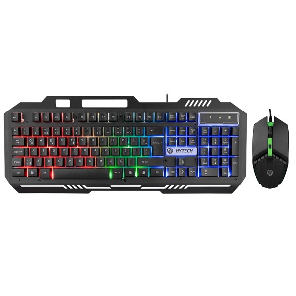 HYTECH HKM-X86 QUIN Q USB GÖKKUŞAĞI AYDINLATMALI GAMING KLAVYE MOUSE SET