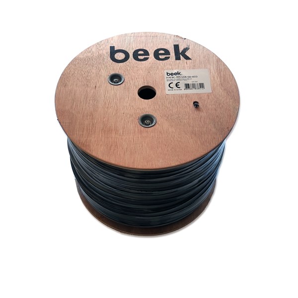 BEEK BC-305-UU6-OD-ECO CAT6 U/UTP 305 MT 23 AWG SİYAH MAKARALI OUTDOOR KABLO