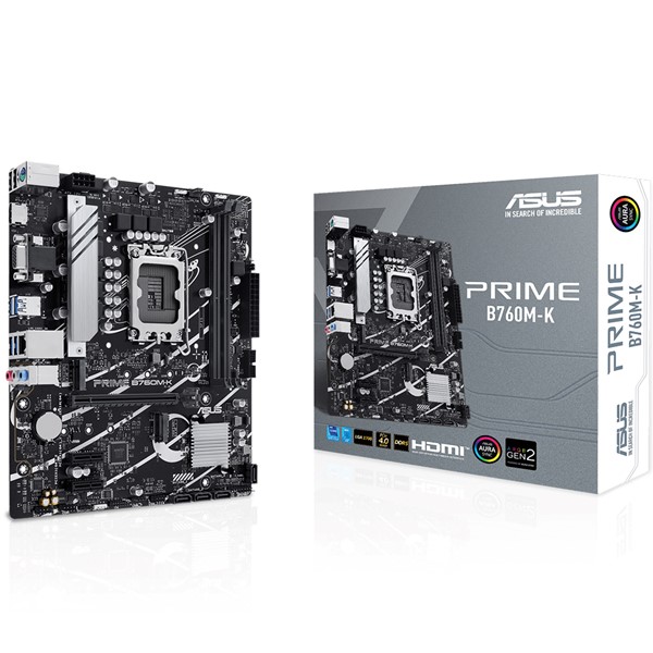 ASUS INTEL PRIME B760M-K DDR5 VGA GLAN SC-1700P 2 X NVME RGB ANAKART