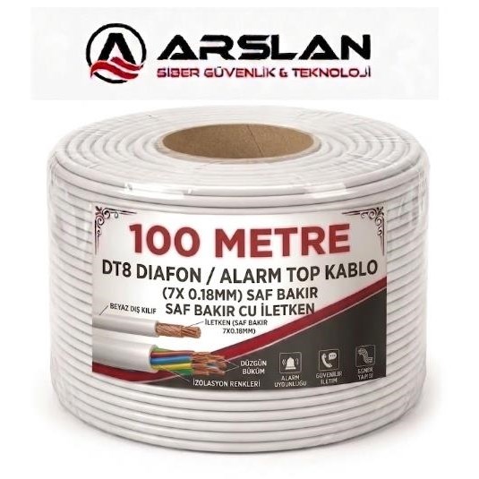 MARTEL DT8 DIAFON/ALARM KABLOSU (7X 018MM) SAF BAKIR 100 LÜK TOP