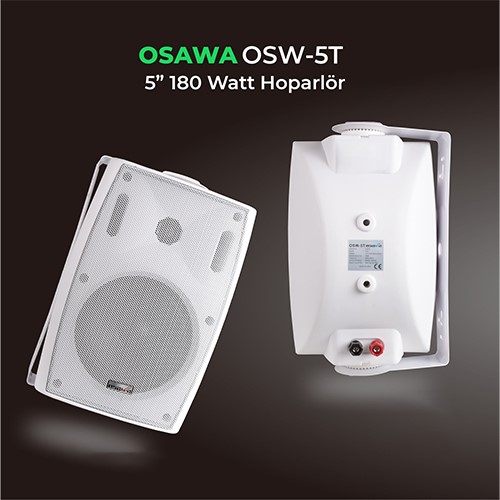 OSAWA OSW-5T 5" 180W 2 YOLLU BEYAZ SÜTUN HOPARLÖR