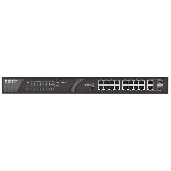 RUIJIE REYEE RG-ES118S-LP 16PORT POE 2XGBIT UPLINK 10/100 SWITCH 120W