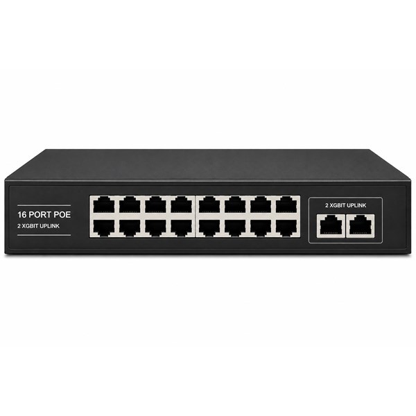 ARS-LAN AR-19200UGB 16PORT POE 2XGBIT UPLINK 10/100 SWITCH 200W RACKMOUNT