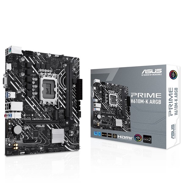 ASUS INTEL PRIME H610M-K DDR5 GLAN SC-1700P 12. NESİL VE ÜSTÜ İŞLEMCİLER İÇİN ARGB M2 NVMe ANAKART