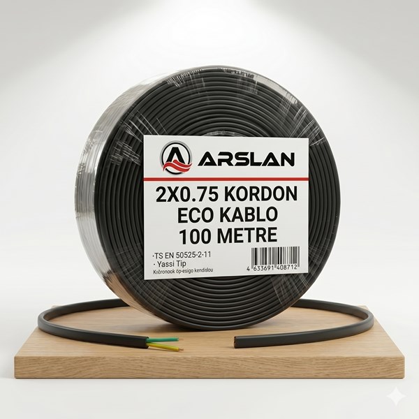 MARTEL 2X0.75 KORDON KABLO SİYAH 100 LÜK TOP